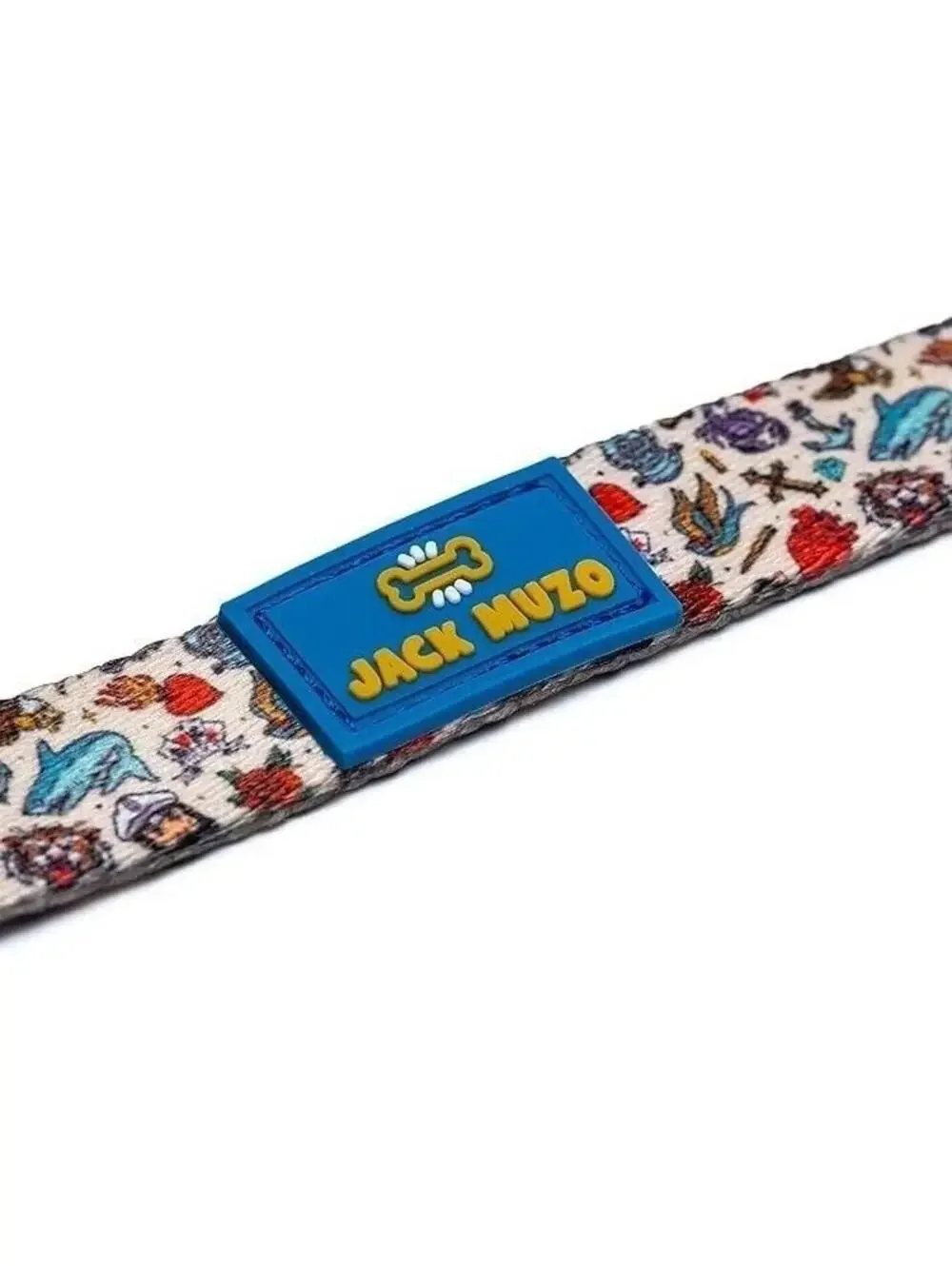 Vintage Tattoo Pirate Design Dog Collar White XS Dogs Padded Comfort New
